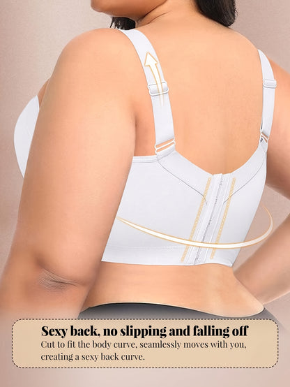 Set of Three Alluring Seamless Bras in Large Size with Gathered Design And Wide Shoulder Straps, Perfect for Everyday Use