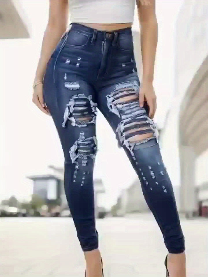 Tight Jeans with a High Waist And High Stretch, Perfect for Casual Wear And Daily Use, Designed for Women