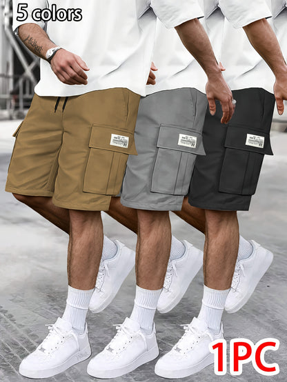 Men's Grey Polyester Cargo Shorts - product view 18