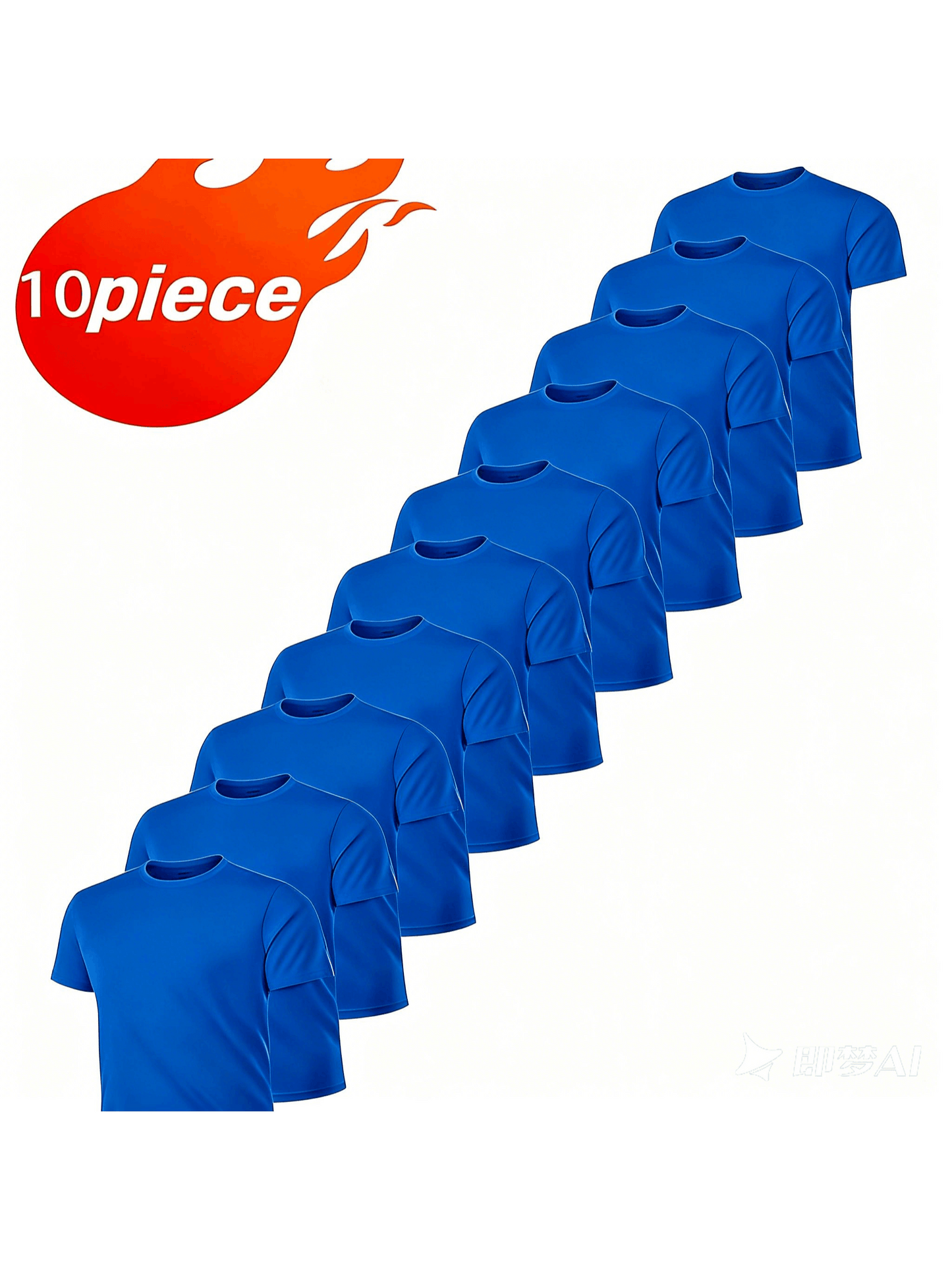10 Piece of Unisex Blank TShirt For Men or women Casual Short Sleeve Tee 100% Heavy Cotton Crew Neck, Soft Adorable Tees Tops