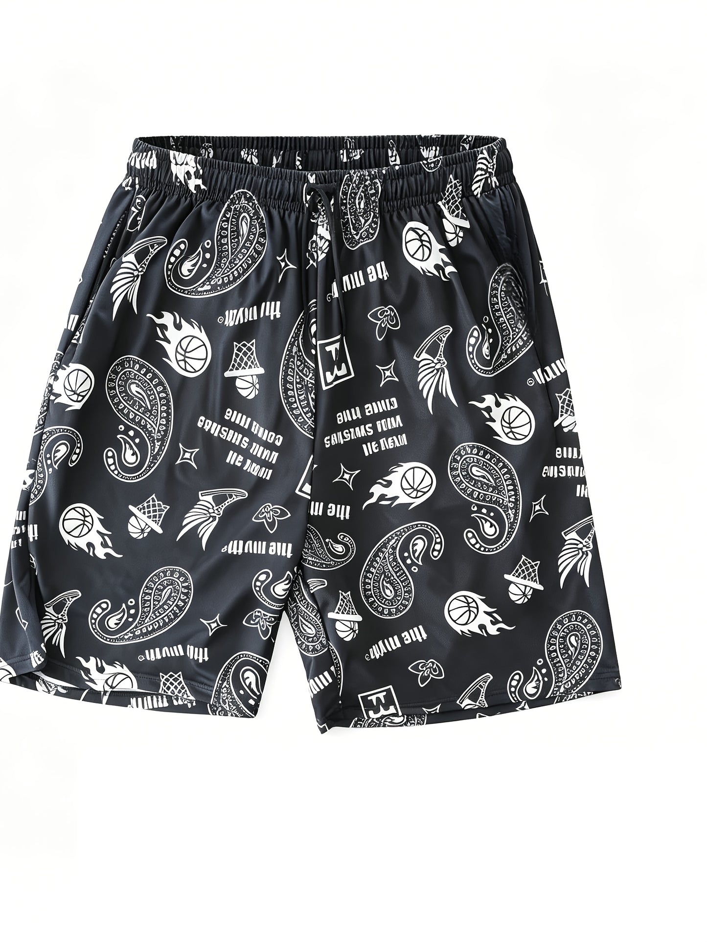5 Men'S Quick Dry Mesh Shorts, Casual Micro Stretch Elastic Waistband Drawstring Shorts