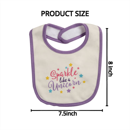 Kapital K 5pcs! Double - Layered Absorbent Cotton 5 - Piece Set with Cartoon Embroidery and Magic - Tape Adjustable Feeding Bibs for 0 - 3 Year - Olds, Boys & Girls