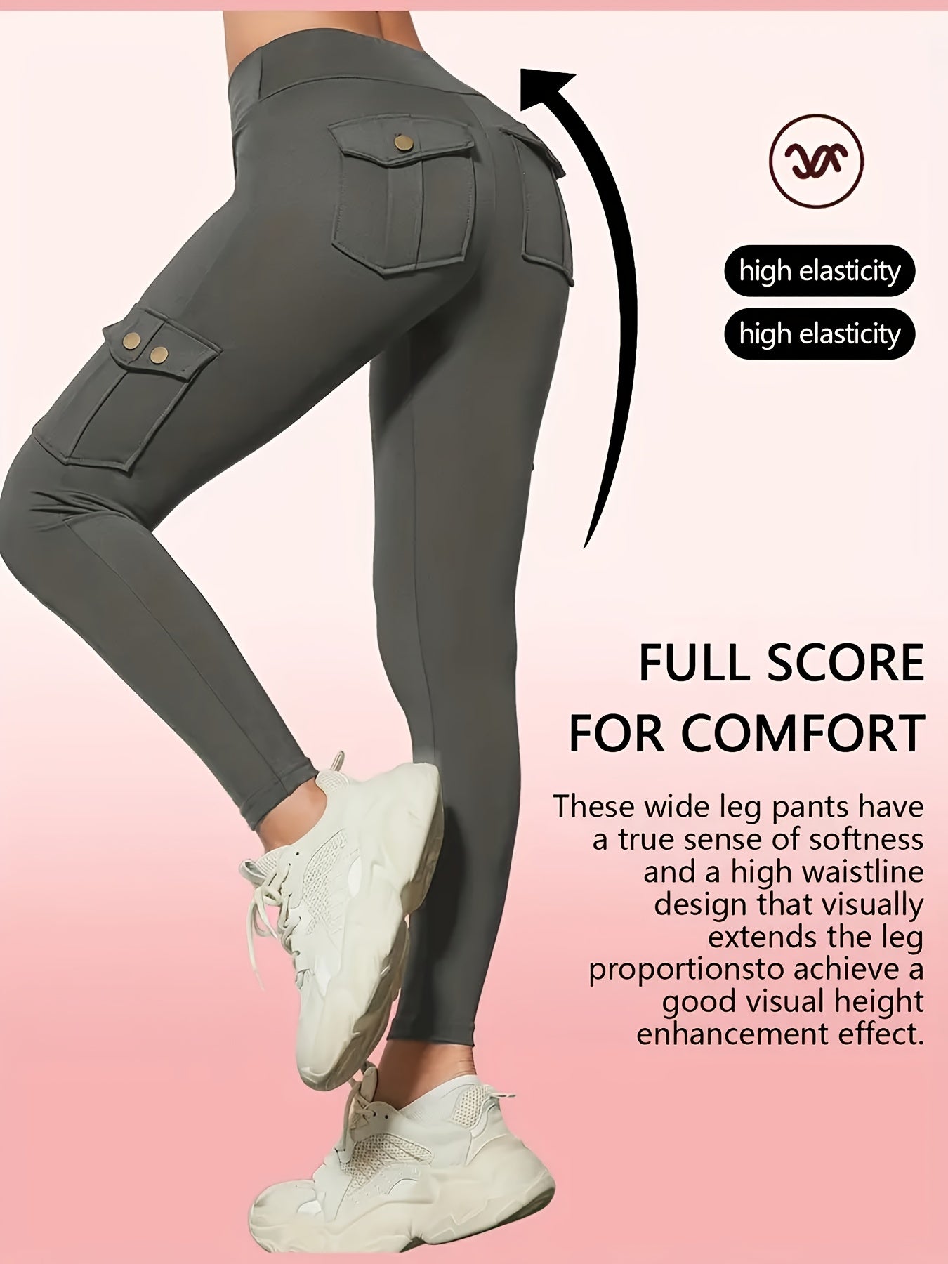 3-Pack Women'S High-Waisted Compression Leggings with Pockets, Suitable for All Seasons, Elastic Running And Sports Leggings, Button Design, Solid Colors (Black, Sky Blue, Gray, Pink, Red), Practical Flap Pockets, Comfortable Fabric