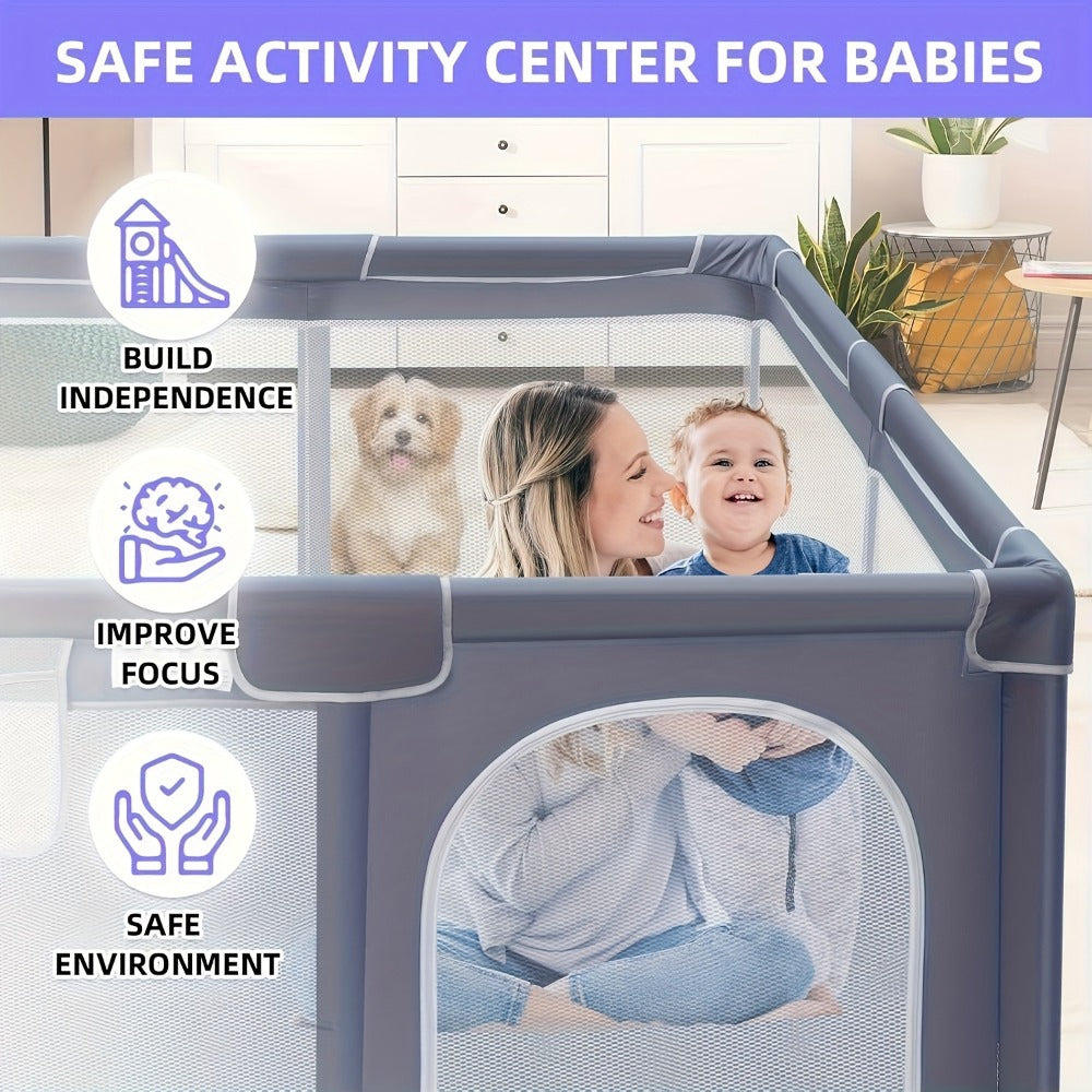 Baby Playpen - Breathable Soft Kids Activity
