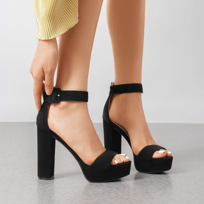 Women Heeled Sandals Pumps for Party for Wedding Womens High Heel Platform Pump Sandal with Ankle Strap Brand Shoes for Ladies Fashion Classic, Women Shoes