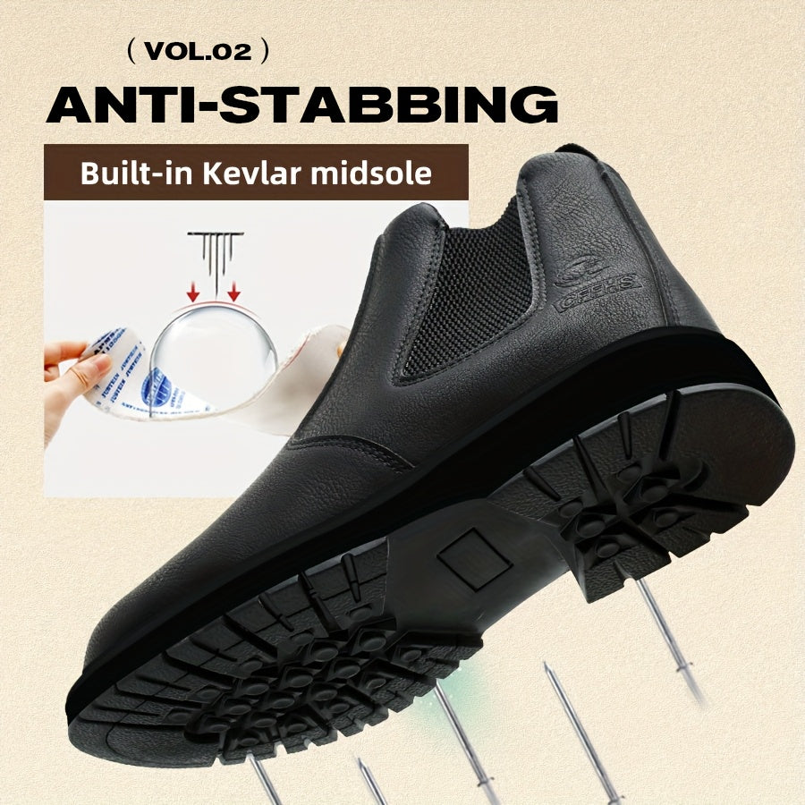 New PU Anti-smash Anti-puncture Men's Daily Casual Labor Insurance Shoes