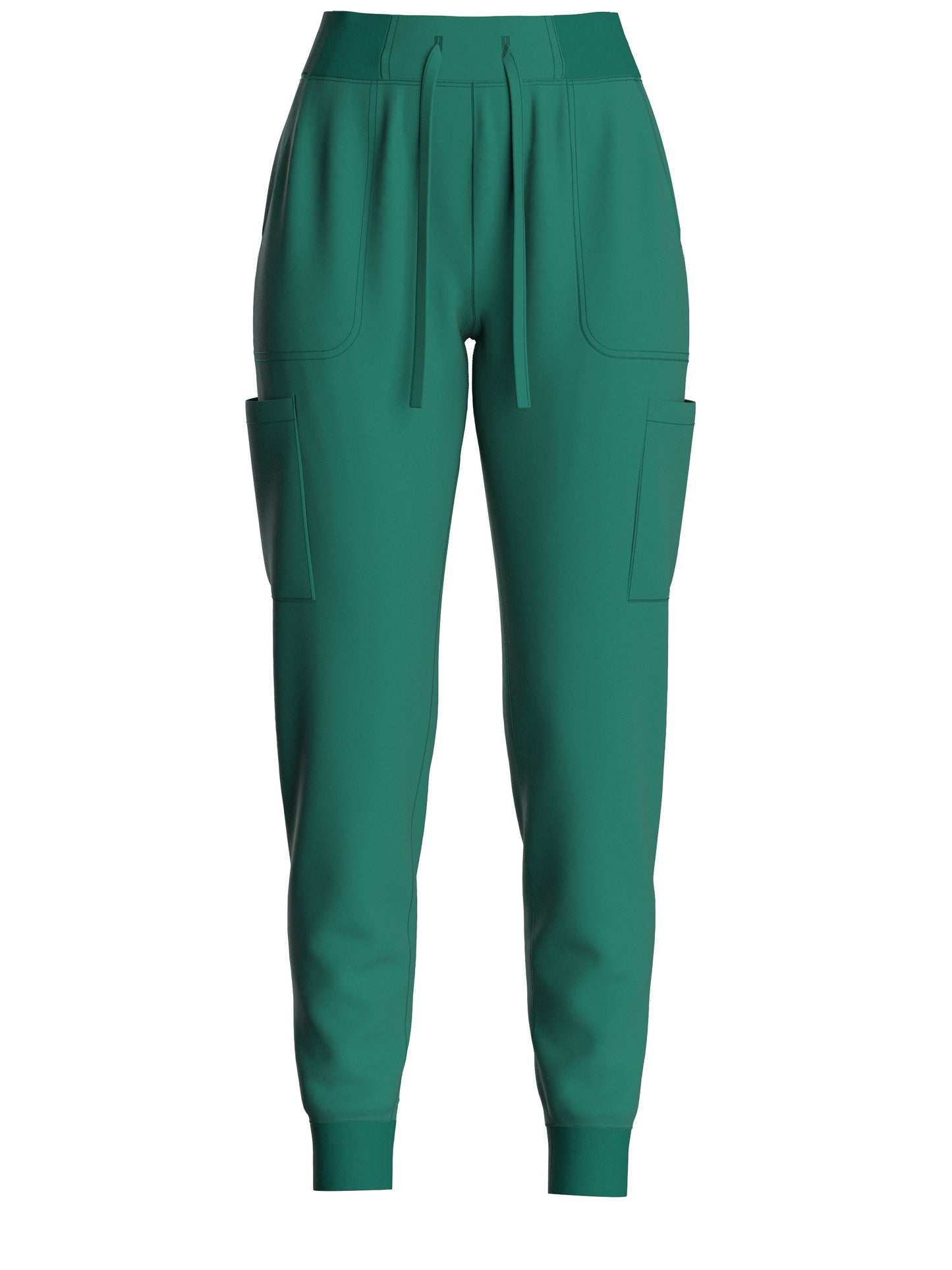 Women's Solid Two-piece Set - Elegant Short Sleeve V Neck Scrub Top & Drawstring Pants Outfits, Clothing