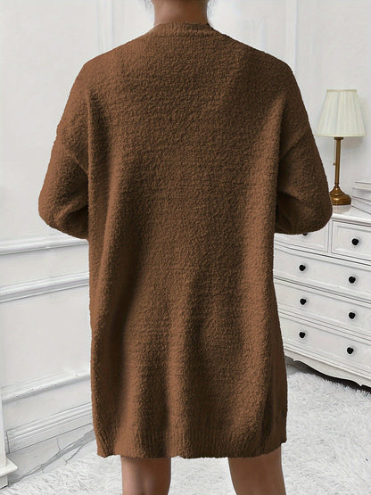 Women's Casual Warm Lounge Set, Cozy Long Sleeve Cardigan & V Neck Tank Top & Shorts, Soft Relaxing Home Outfit, Comfort Wear for Fall & Winter