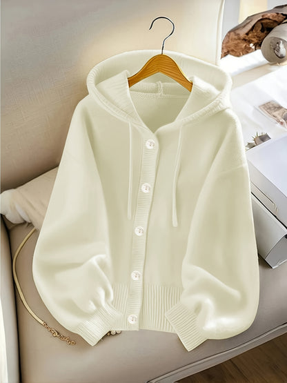 Plus Size - Plus Size - Plus Size Women'S Clothing, Sweet And Cute Style, Women'S Hooded Button-Up Cardigans, Autumn And Winter Fashion And Playful Items