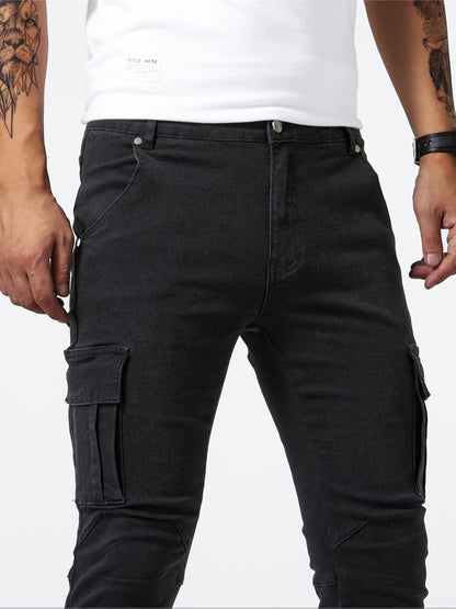 Classic Men'S Work Pants with Multiple Pockets And a Slim Fit