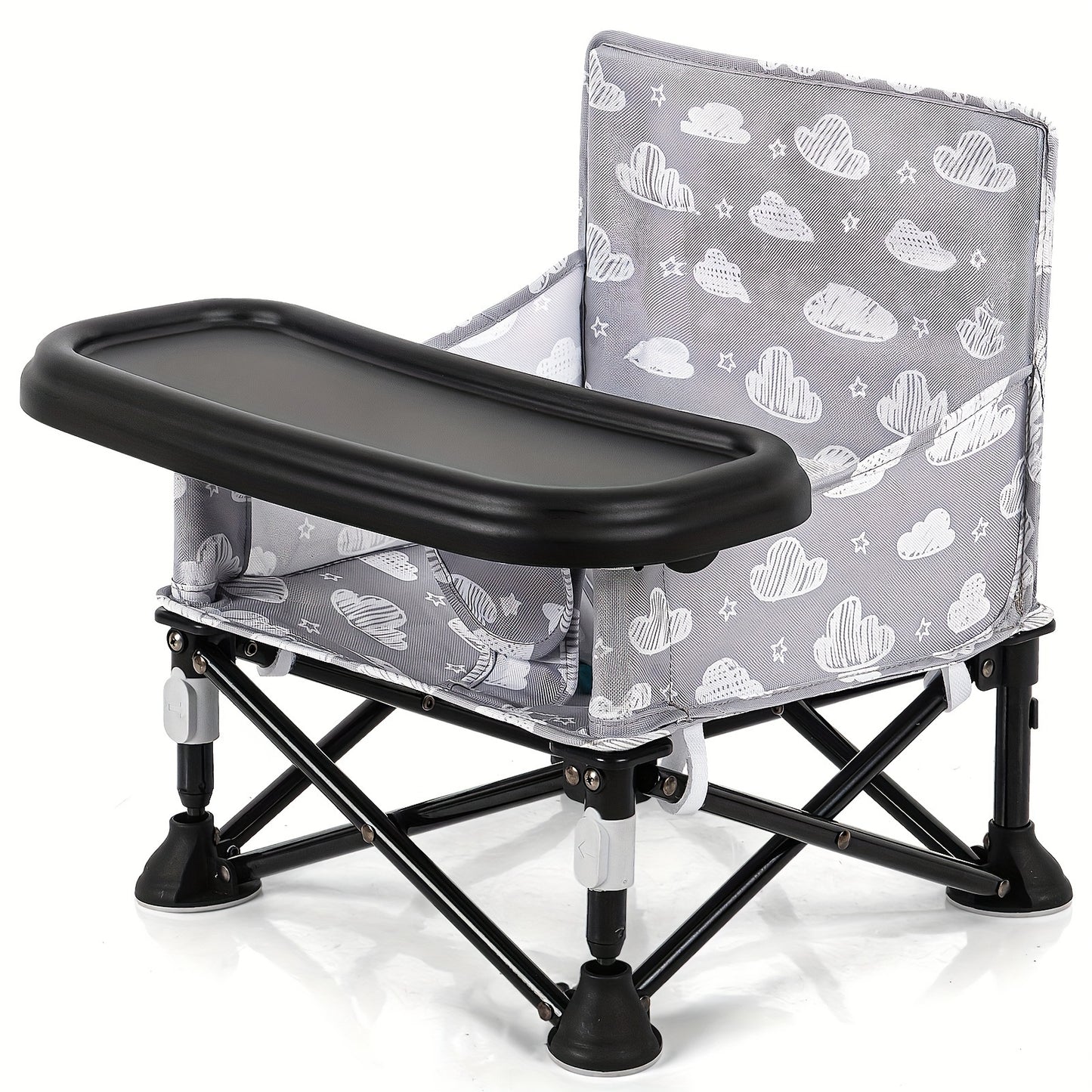 Portable Baby Chair Baby Beach Chair:Foldable Baby Portable Dining Chair, Baby Camping Chair With Tray For Baby Girl, Design Straps To Kitchen Chairs, Indoor/Outdoor Use As Hallowee & Christmas