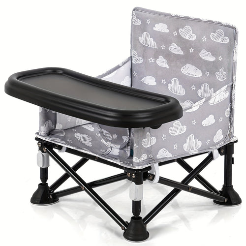 Portable Baby Chair Baby Beach Chair:Foldable Baby Portable Dining Chair, Baby Camping Chair With Tray For Baby Girl, Design Straps To Kitchen Chairs, Indoor/Outdoor Use As Hallowee & Christmas