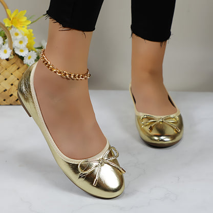 GLAZE Women's Ballet Flats with Built-in, Extremely Soft And Comfortable, Suitable for Office, Wedding, Party, Shopping-Golden, Silvery, Black, Nude, Pink, Camel, Snake, Women Shoes