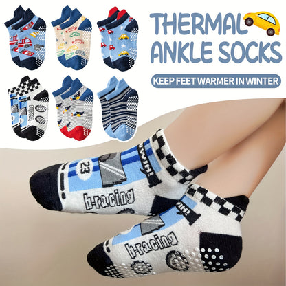 9/18 Pairs Of Baby Boys Toddlers Grips Socks Kids Non Slip Anti Skid Ankle Car No Show Socks With Grippers Gift Socks