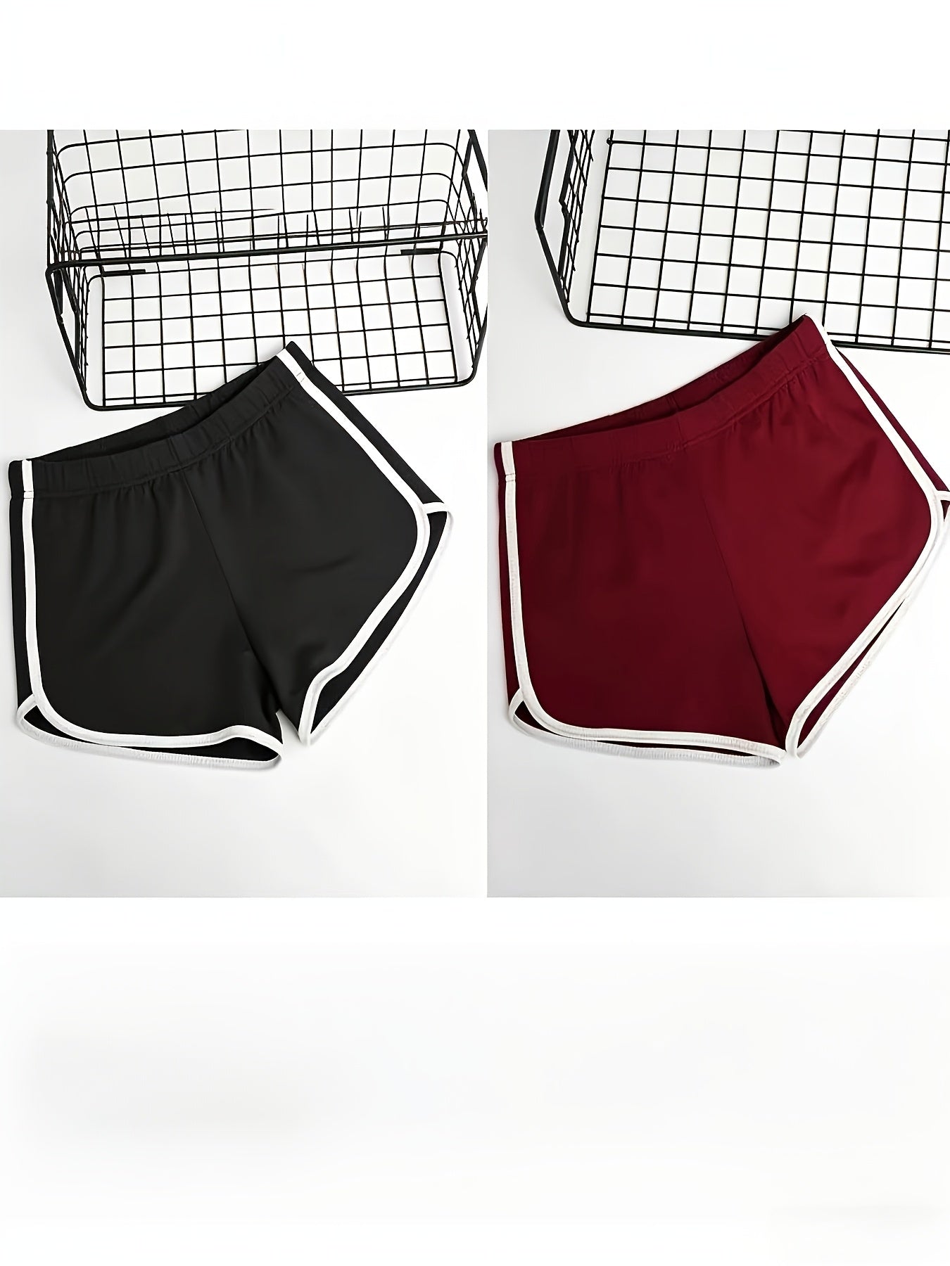 Women's 4 Packs Of Mixed Colors Polyester Striped Shorts - product view 4