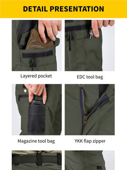 Men'S Tactical Cargo Pants - Quick-Dry Lightweight, Multi-Pocket Design, Regular Fit for Hiking, Camping, Outdoor Adventures (Belt Not Included), Hiking Pants, Adventure Clothing, Rugged Style, Scratch resistant Material, Utility Trousers