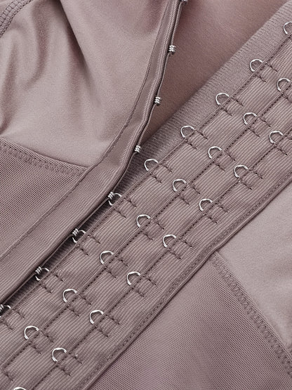 FeelinGirl Plus Size High Compression Fajas Colombianas Shapewear for Women - Full Body Tummy Control Suit with 3-Hook Front Closure, Curves Enhancer & Postpartum Bodysuit (No Padding) -