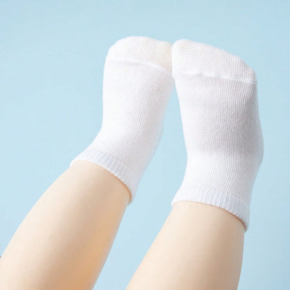 20 Pairs Boys & Girls Baby Socks - White & Black Short Mid-Calf Socks, Breathable All-Season Kids Sock Set with - Elastic Opening, Soft Casual Playwear Suitable for Boys & Girls 0-12 Years (20 Socks)