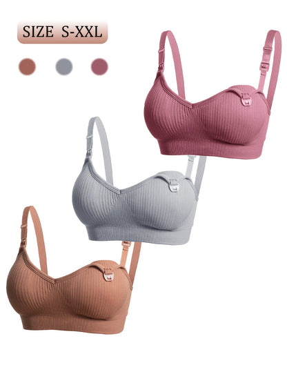 [Selected 3pcs Set] Comfortable Bandeau Bra for Women Tube Top Style with Ribbed Fabric And Elastic Support Perfect for Daily Wear Seamless Bandeau Bra for Women Strapless Wireless Tube Top with Removable Pads Super Stretchy And Soft Fit