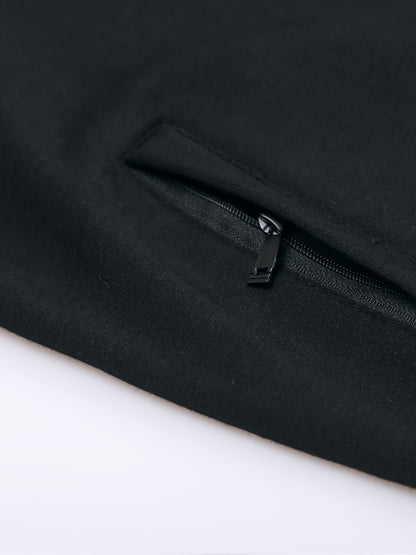 Spring and Autumn Men's Zipper Casual Suit, Casual Wear, Office Casual Attire, Zipper Suit, Stand Collar Design, Regular Fit, Easy Care Fabric, Professional Men, Transitional Season, Casual Occasions