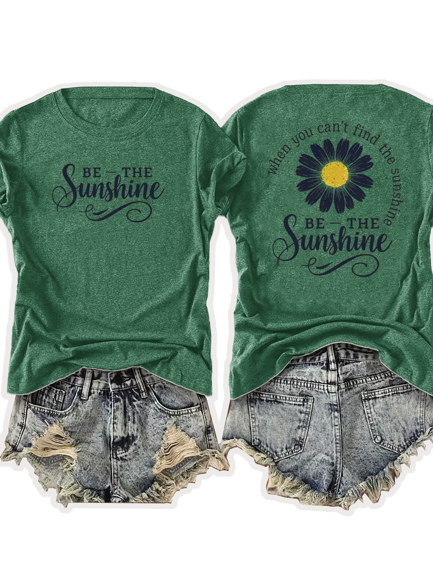 Women'S Casual Sports T-Shirt | Lightweight & Breathable European Summer Round-Neck Tee With Uplifting 'Be The Sunshine' Print - Ideal For Spring/Summer And Perfect For Various Occasions