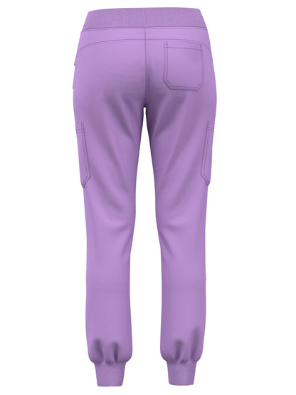 Scrub Pants for Women Jogger Pants with 5 Pockets Rib Waistaband Light Ultra Soft 4 Way Stretch 423