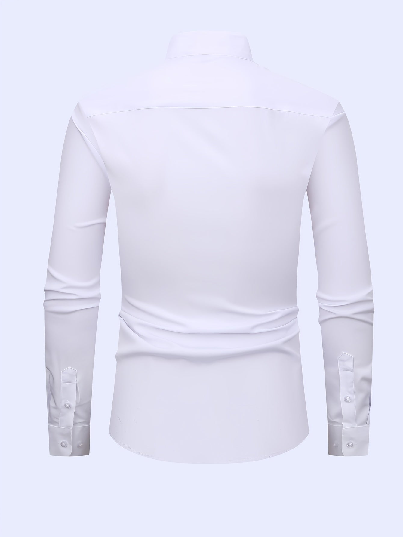 2026 New Men's French-Style Dress Shirt, Shirt Only Without Gift Box, Includes A Bow Tie, Elegant Pleated Front Dress Shirt/top, Suitable for Work, Office, Weddings, Formal Stand-up Collar Shirt, A Gift for Him for Christmas Or Valentine's Day