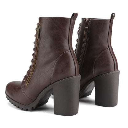 Women's Stylish Fashion Comfortable Chunky Heel Ankle Booties