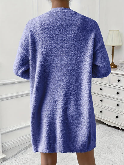 Women's Casual Warm Lounge Set, Cozy Long Sleeve Cardigan & V Neck Tank Top & Shorts, Soft Relaxing Home Outfit, Comfort Wear for Fall & Winter
