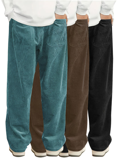 Men's Black+Black+Brown Pants - product view 23