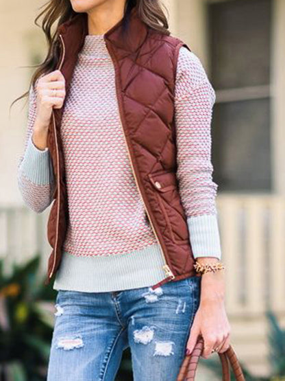 Womens Puffer Padded Vest Jacket Gilet Ladies Sleeveless Coat Winter Warm Snowsuit Jacket