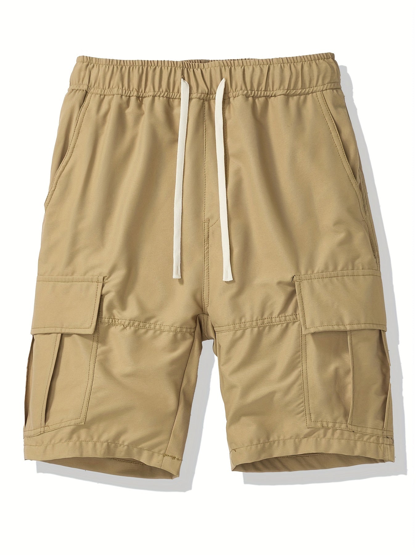 Men's Black + Gray + Brick Red Polyester Cargo Shorts - product view 13