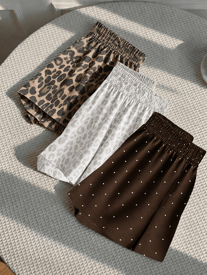 3pcs Women's Camo Print Shorts - Short Length Athletic Running Shorts with Camouflage, Beltless & Machine Washable Fabric Suitable for Gym, Outdoor, Casual Attire, Casual Shorts Pack