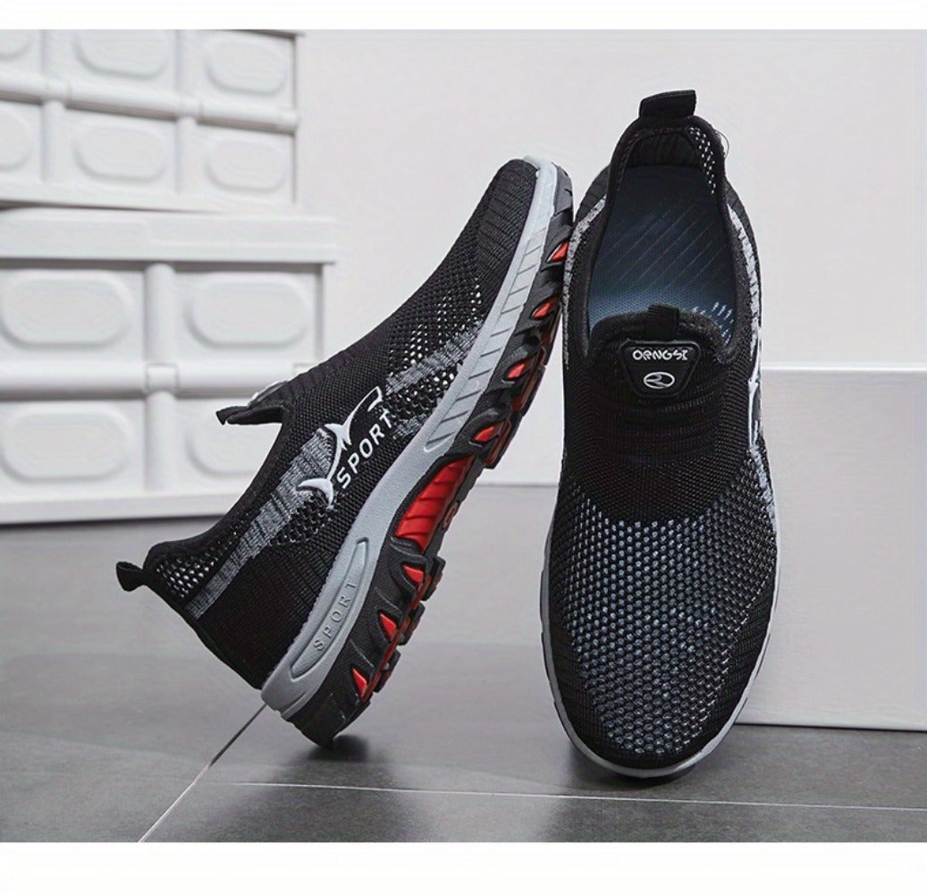 Men's Athletic Shoes - Breathable Comfort & Slip-On Ease
