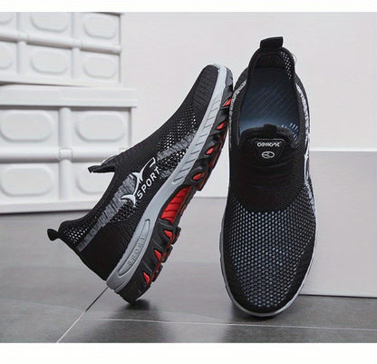 Men's Athletic Shoes - Breathable Comfort & Slip-On Ease