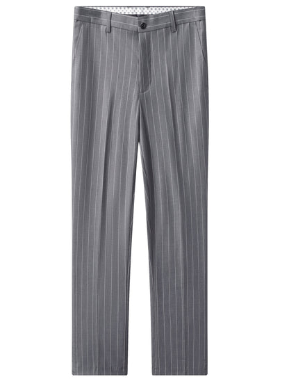 Latest Men's Suit Striped Double-Breasted Suit Spring/ Summer/ Autumn Thin Two-Piece Set with Frill Collar Striped Style Four Buttons Suit Business And Casual Dress Collar Necklace Decoration Slimming Dress Casual Suit White Suit
