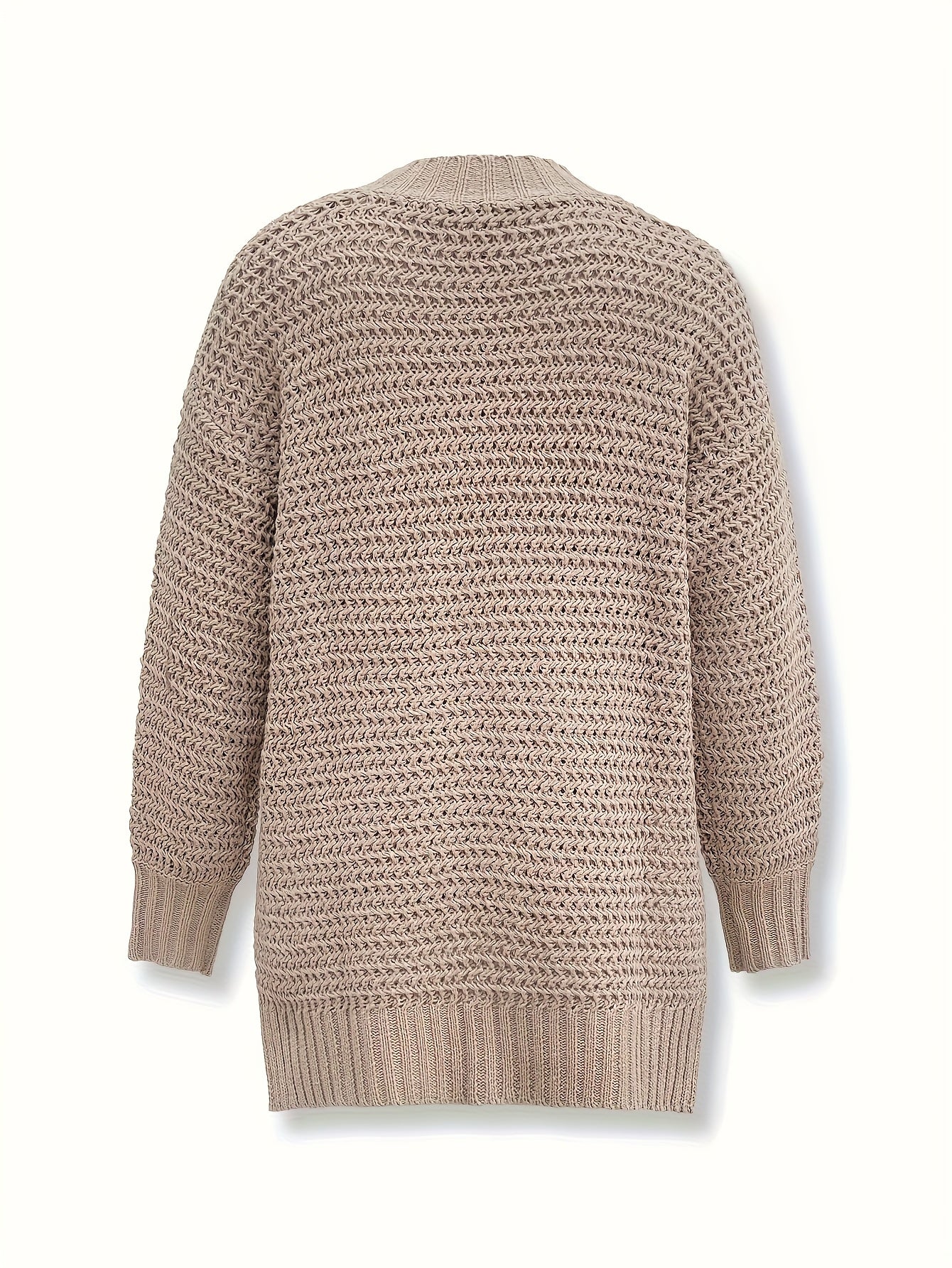 Women's Purple Polyester Oversized Long-Sleeve Sweater - product view 11