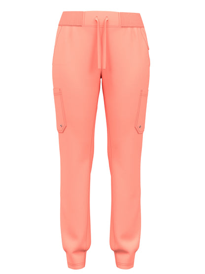 Scrub Pants for Women Jogger Pants with 5 Pockets Rib Waistaband Light Ultra Soft 4 Way Stretch 423