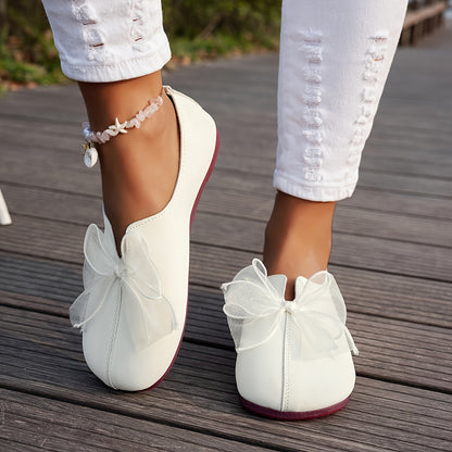 Women'S Fashionable Flat Single Shoes with Butterfly Flower Decoration, Design, Offering a Casual, Comfortable, And Lightweight Experience for Outdoor Wear., Women Shoes