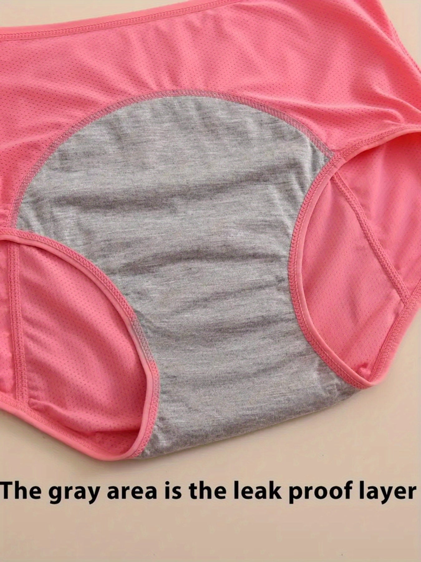 6pcs Plus Size Women'S Leakproof Period Panties - High Waist, Tummy Control, Stretchy Nylon Blend, Solid Color
