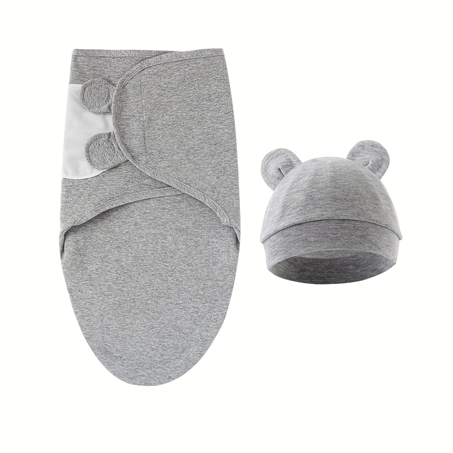 A Set of Three Newborn Blankets And Hats, Ideal for Infants Aged 0 to 3 Months. The Design Resembles The Womb'S Shape And Comes in Various Colors. an Essential Item for New Babies