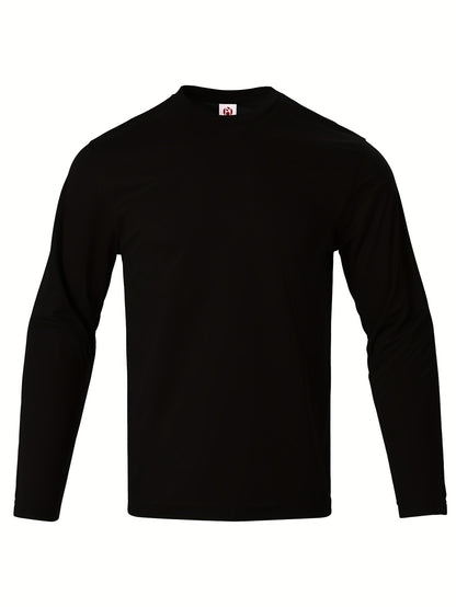 5pcs Men's Casual Sports T-shirt, Breathable And Quick Drying, Suitable for Work Clothes, Fishing Clothes, Construction Site Clothes, Team Building Clothes