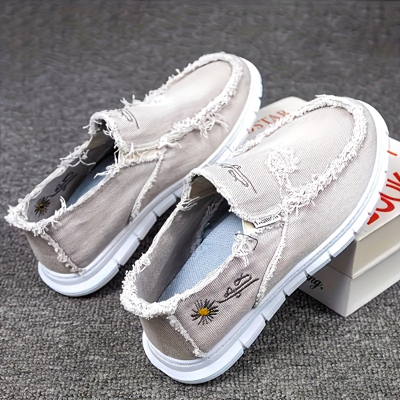 Men' & Women' Old Beijing-Style Slip-On Loafers - Wide Width Suitable for -Day, Breathable Upper & Sole, Low-Top Casual Shoes Suitable for Office, Casual Attire, Chinese Traditional Sneakers, Women Shoes