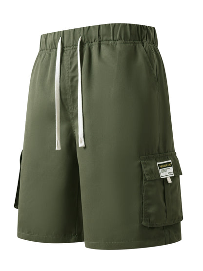 2pcs Men's Cargo Shorts, Multi-Pocket Loose Fit Utility Shorts, Durable Outdoor Hiking Tactical Shorts, Summer Casual Relaxed Fit Work Shorts with Flap Pockets