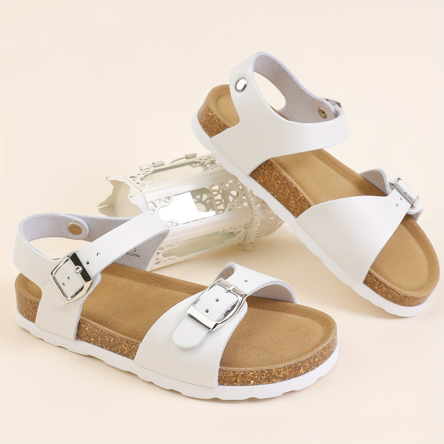 Cork Beach Slip-On Sandals with a Buckle, Lightweight And Non-Slip