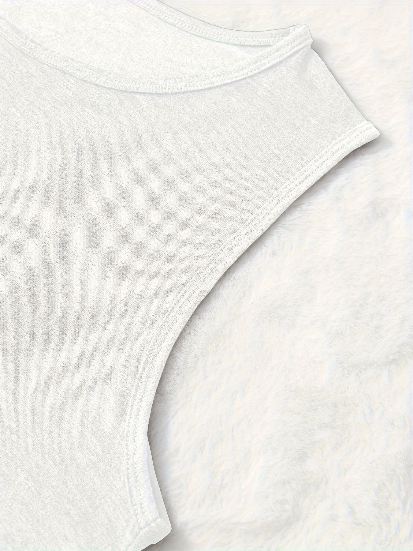 1pc, 180g Fashionable Crew Neck Tank Top - Drawing Printed Top for Women - Casual Short Sleeveless Crew Neck Shirt - Lightweight & Breathable Vest for All Seasons Wardrobe, Polyester