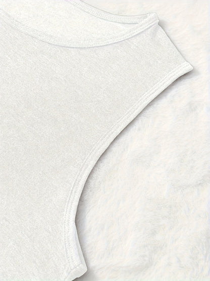 1pc, 180g Fashionable Crew Neck Tank Top - Drawing Printed Top for Women - Casual Short Sleeveless Crew Neck Shirt - Lightweight & Breathable Vest for All Seasons Wardrobe, Polyester