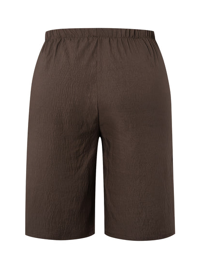 3pcs/Set - Labelled Women'S Shorts - Casual Beach Pants - With Pockets Featuring Multiple Pockets, Adjustable Drawstring Waistband And Machine-washable Fabric, Perfect For Summer Casual Wear