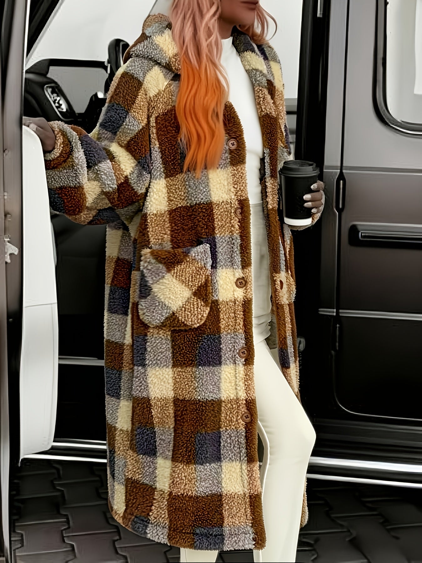Grey Powder Blue Rice Home Coat Ladies Black Five Exclusive Warm Thick And Velvet Long Cute Sweet Home Colorful Plaid Home Pajamas Christmas Coat.