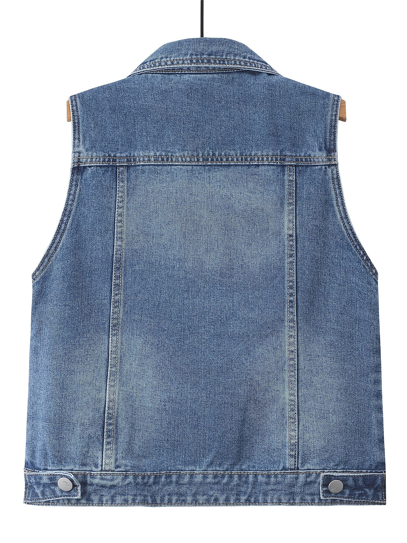 Oversized Women'S Denim Vest, Casual Jacket for Spring And Autumn Seasons